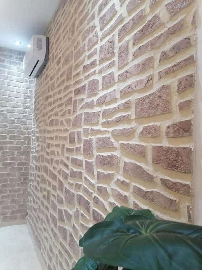 hormigón impreso vertical en interior